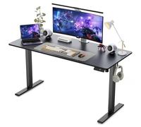 WALKINGDESK Bureau Assis Debout Électrique, 140 x 60 cm Ergonomique Bureau Réglable en Hauteur avec 4 Préréglages de Mémoire, Standing Desk, Noir