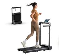 WalkingPad Tapis de Course Pliable, Silencieux Tapis de Marche avec Guidon pour Maison et Bureau, Pliage Vertical, Affichage LED, Aucune Assemblée Requise