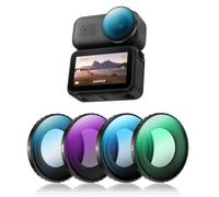 WalkingWay Kit 4 Filtres UV CPL Black Mist LPR Nano | Kit 4 en 1 avec protection UV, polarisation, effet cinéma et réduction de lumière pour prises aériennes.