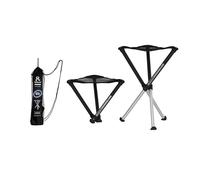 Walkstool - Modèle Comfort - Noir et Gris - Tabouret Pliant 3 Pieds en Aluminium - Hauteur d'Assise 45 cm - Tabouret Pliable - Charge maximale 200 kg - Fabriqué en Suède