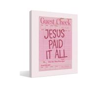 Wall-Art Decor Christian Jesus Paid It All Inspirational Bible Verse Canvas Poster Print Gift For Women Girls Dorm Bedroom Home