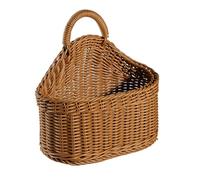 Wall Basket | Small Jute Woven Hanging Basket, Bohemian Style Storage Organizer, Walls Mounted Home Decor, Perfect For Bathroom, Kitchen, Bedroom, Living Room, Practical Multi-Purpose Accessory