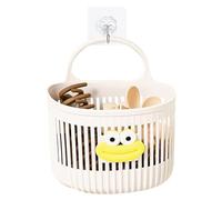 Wall Basket, Storage Organizer, 5.9x5.3x3.9in Mounted Design, No Drill, Durable Material, Space Saving for Bathroom, Kitchen Area, Shower Room, Door Hook, Toiletry Holder, Small Items