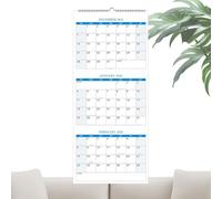Wall Calendar - 2025-2027 Month Planner, 66×28.6 Cm Paper Monthly Organizer | Grand Refrigerator Calendar For Home & Office, Event, Travel, Birthday & Meeting Tracking, Daily Routine Planning
