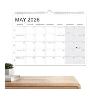 Wall Calendar - 2026 Monthly Planner, Hangable Organizer Decor, Writable Large Grid Design, Easy Scheduling Layout for Home School Workplace, Family Organizer, Small Wall Art, 11.81x8.27 Inches