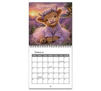 Wall Calendar - 2027 Spiral Binding Funny Cattle Print Schedule | with Writing Area Animal Calendar 2027 for Daily Note, Office, Home, Living Room, Dorm, Classroom