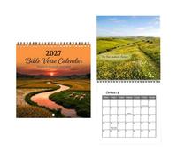 Wall Calendar | Inspirational Spiral-Bound Scheduling Planner | Vertical Monthly Wall Calendar 2027 For Office Home Living Study Kitchen Playroom