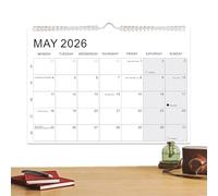 Wall Calendar - Organizer Planner Monthly Hanging Schedule Board | Large Writing Space Cute Decorative Design Perfect for Tracking Events Planning for Home or Seasonal Display, 11.81x8.27in