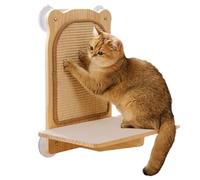 Wall Cat Scratcher, Suction Cup Claw Toy, 17.72x15.35x11.42 inches Sturdy Pad with Strong Grip, Stylish Scratch Board with Modern Design, Pet Training Accessory for Apartment and Office