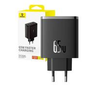 Wall Charger Baseus Os-Cube Pro 2xusb-C Usb, 65w (Black)