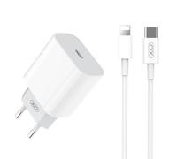Wall Charger With + Lightning Cable Xo L77 20w (White)