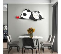 Wall Clock，Battery Operated Wall Clock，Creative Panda Clock Living Room Decoration Wall Clock Bedroom Dining Room Silent Clock 100cm x 40cm