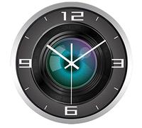 Wall Clock Camera Lens Printed Acrylic Wall Clock Photography Zoom Color Photo Exposure Personalized Modern Wall Watch (Color : C Size : 12 inch) (A 12 inch)