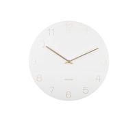 Wall Clock Charm avec Chiffres gravés Blanc