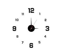 Wall Clock Frameless - Large Numeral Sticker Design, Silent Decorative Accent, Minimalist Bedroom Living Room Display, Creativee Kitchen Office Wall Ornament | Modern Artistic DIYs Feature, Uniquee