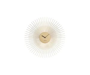 Wall Clock Peony Steel Gold