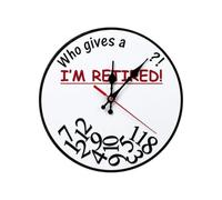 Wall Clock - Retirement Quote Decor, Silent Non Ticking Round Wall Clock