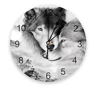 Wall Clock Town Street Flowers Clocks Wall Home Decoration Modern Kitchen Teen Room Bedroom Living Room Decor Wall Clock (Color : B Size : 25cmx25cm)