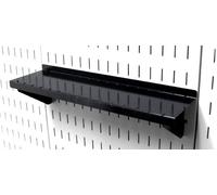 Wall Control Étagère de Panneau perforé de 10 cm de Profondeur pour Panneau perforé et Planche à Outils à Fente Noir
