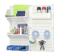 Wall Control Kit de rangement et d'organisation de fournitures de jardin avec panneau perforé métallique et accessoires rouges