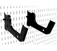 Wall Control Paire de crochets robustes - Panneau perforé en métal robuste et planche à outils fendue - Noir