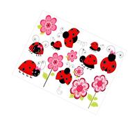 Wall Decal Stickers, Removable Colorful Ladybug Pattern Decal, Vibrant Ladybug Stickers for Fun Decor, Easy Peel and Stick Design, Reusable Decorative Wall Art, Playroom, Bedroom, Nursery, Laptop