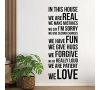 Wall Designer dans Cette Maison Nous sont de véritables, Nous Avons des Erreurs - Sticker Mural Citation Maison de Famille, Noir, XLarge (550 x 1360mm)