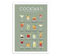 WALL EDITIONS Art-Poster - Essential Cocktails Guide - Frog Posters - Format : 50 x 70 cm