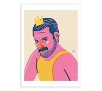 WALL EDITIONS Art-Poster - Freddie Mercury - Polina Jakimova - Format : 50 x 70 cm