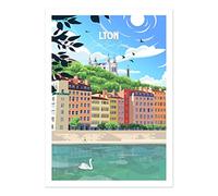 WALL EDITIONS Art-Poster - Lyon Quartier Saint-Georges - Benoit Collet - Format : 50 x 70 cm