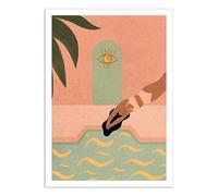 WALL EDITIONS Art-Poster - Wavy Dreams - Lemon Fee - Format : 50 x 70 cm
