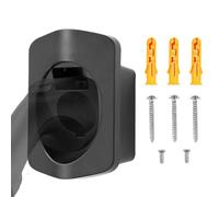Wall EV - Support de câble de charge - Chargeur de 3,94 pouces pour véhicules électriques - Support de câble mural - Gain d'espace - Pour garage à domicile - Noir - Organiseur pour fiches et câbles
