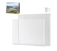 Wall File Holder - Clear Display Organizer, Acrylic Brochure Rack | Transparent Document Storage Stand, Practical Paper Mail Letter Book Holder For Living Room Bedroom Bathroom Home Office Hotel
