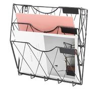 Wall File Holder, Layered Organizer Rack, Wall Mount Document Organizer, Office File Storage Display Mail Brochure Newspaper Book Notebooks Holder for Office Bedroom Living Room Classroom Use 1000g