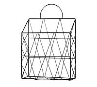 Wall File Holder - Vertical Wire Organizer Shelf, Decorative Wall-Mounted Storage Rack for Files, Magazines, and Documents, Space-Saving Holder for Home Office, Bedroom, Bathroom, and Living Room