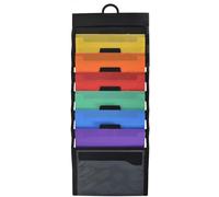 Wall Hanging File Organizer,Wall Sorter Magazine Holder A4 Display Stand,Foldable Plastic Hanging Files Pocket 6 Slots,For Files,Scrapbook,Papers,Organization