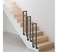 Wall il Lot de 3 balustres antidérapants en fer forgé en forme de U pour escaliers, balcon, garage - 76,2 cm - Poignée de sécurité pour la maison et l'extérieur
