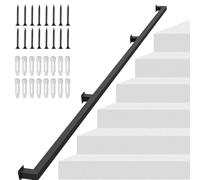 Wall il pour escaliers d'intérieur de 30 à 600 cm - Garde-corps de sécurité antidérapant avec support mural pour enfants et adultes (doré, 120 cm) - Garde-corps d'escalier durable