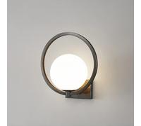 Wall Lamp, Glass Globe Wall Sconce Lighting Fixture Mid Century Ring Wall Lamp, Modern Copper Wall Mount Light, Living Room Hallway Bedroom Decor Wall Sconces, E27 Wall Lamps,Ind