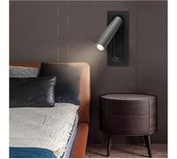 Wall Lamp Light Auto Switch Recessed Bedside Lamps LED Minimalist Reading Rotated Spotlight 350°+90° Adjustable Sconce Headboard Spot Lighting,Luxe