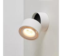 Wall Light Indoor LED 10W 3000K Warm White Modern 350° Rotatable Aluminum Wall Lamp Decorative Wall Sconce Lamp for Living Room Bedroom Hallway Corridor Stairs Hall, White
