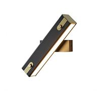 Wall Light Indoor LED 12W 3000K Warm White Modern 350° Rotatable Aluminum Wall Lamp Decorative Wall Sconce Lamp for Living Room Bedroom Hallway Corridor Stairs Hall, Black
