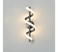 Wall Light Indoor LED 12W 3000K Warm White Modern Aluminum Wall Lamp Decorative Wall Sconce Lamp for Living Room Bedroom Hallway Corridor Stairs Hall, Black