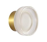 Wall Light Indoor LED 5W 3000K Warm White Modern Glass Wall Lamp Decorative Wall Sconce Lamp for Living Room Bedroom Hallway Corridor Stairs Hall, Gold
