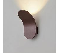 Wall Light Indoor LED 5W 3000K Warm White Modern Metal Wall Lamp Decorative Wall Sconce Lamp for Living Room Bedroom Hallway Corridor Stairs Hall, Brown