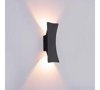 Wall Light Indoor LED 6W 3000K Warm White Modern Aluminum Wall Lamp Decorative Wall Sconce Lamp for Living Room Bedroom Hallway Corridor Stairs Hall, Black
