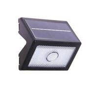 WALL LIGHT SOLAR BLACK SENSOR 400 LUMENS 5000K