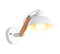 Wall Light Vintage Adjustable Swing Arm Wooden Lighting Fixture Industrial Wall Sconce Wrought Iron Vintage Wall Lamp Living Room Bedroom Study Decor Wall Lantern E27 Edi