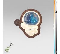Wall Light, Wall Lamp, Astronaut LED Dimmable Lamp 24W Girl Boy Wall Lamp Indoor with Remote Control 3 Color Temperature for Bedroom Living Room