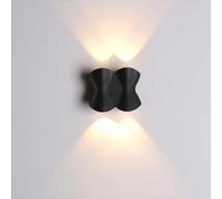 Wall Light, Wall Lamp, LED Indoor, Wall Sconce Lighting Spot Light Night Lamp, Up and Down Wall Lamp Warm White LED Sconce for Living Room,Bedroom,Hallway (Black, A)